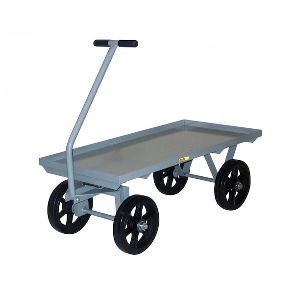 Heavy-Duty Wagon Truck, 3000 lb Cap, 16" Pneumatic, Flush Deck, 24x48